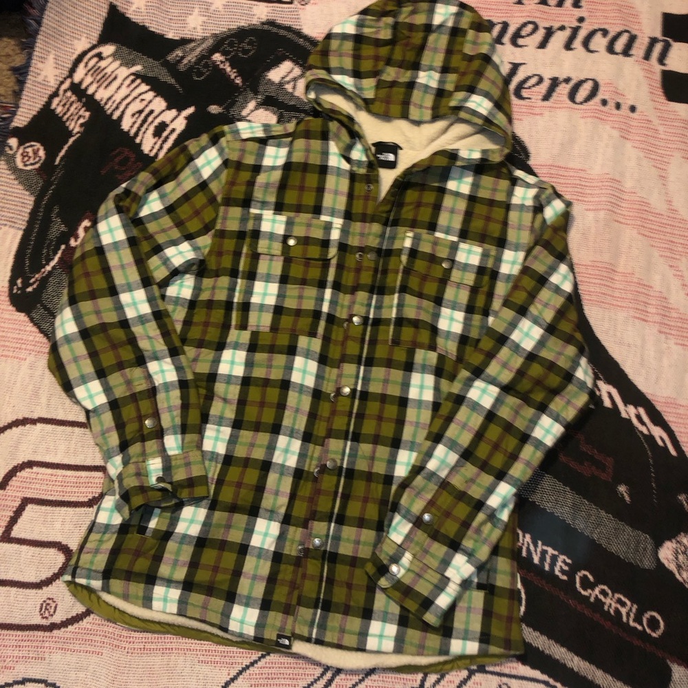 The north face hooded flannel Sherpa